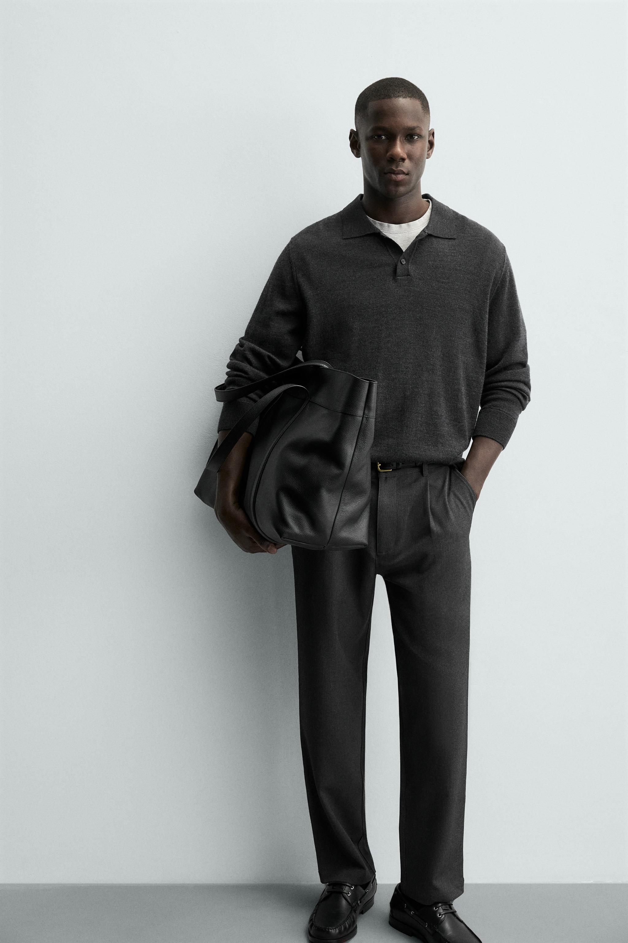 PANTALON STRUCTURÉ À PLIS